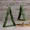 12" Green Geometric Wooden Christmas Tree Tabletop Décor